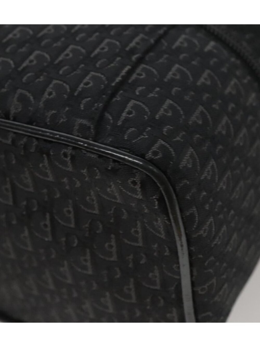 Christian Dior Trotter Canvas Vanity Chain Pouch Black Silver - Picture 11 of 16